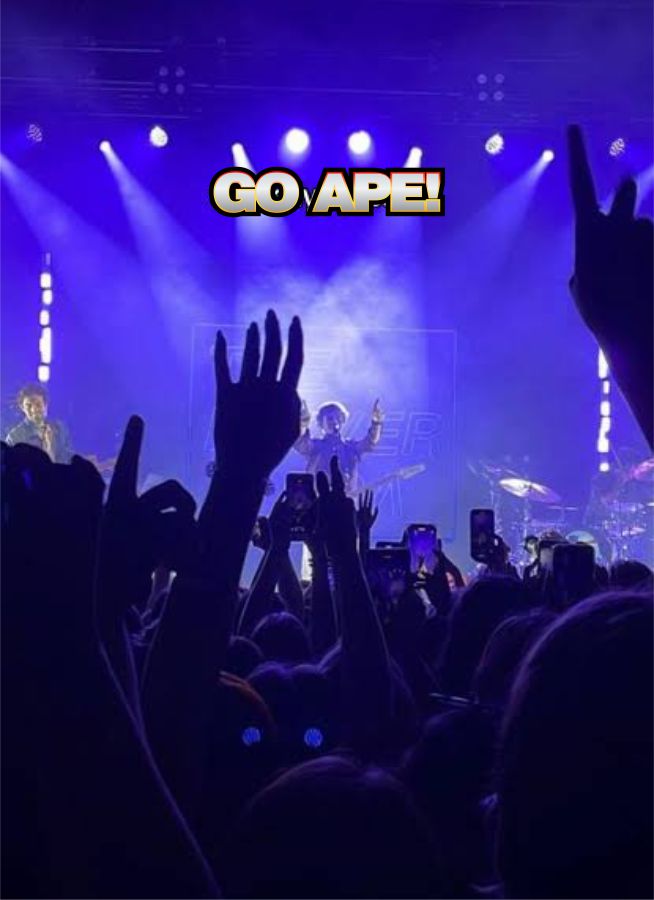 Calgary live band on stage wearing custom printed apparel